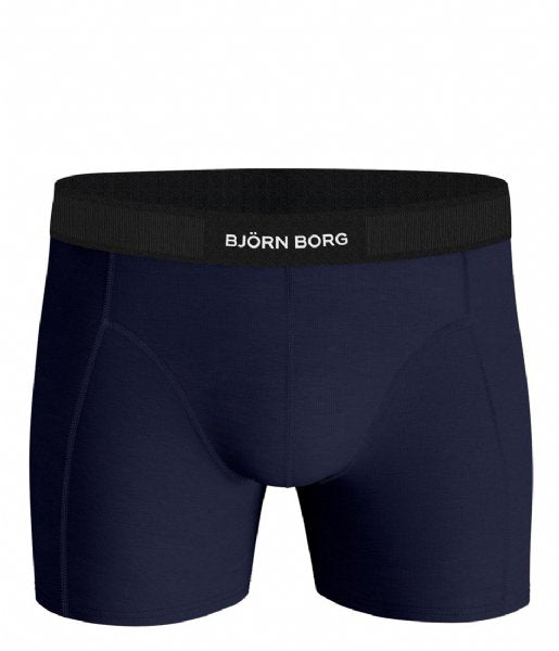 Bjorn Borg 3-Pack Premium Cotton Stretch Men's Boxers - Blue, Print, Navy