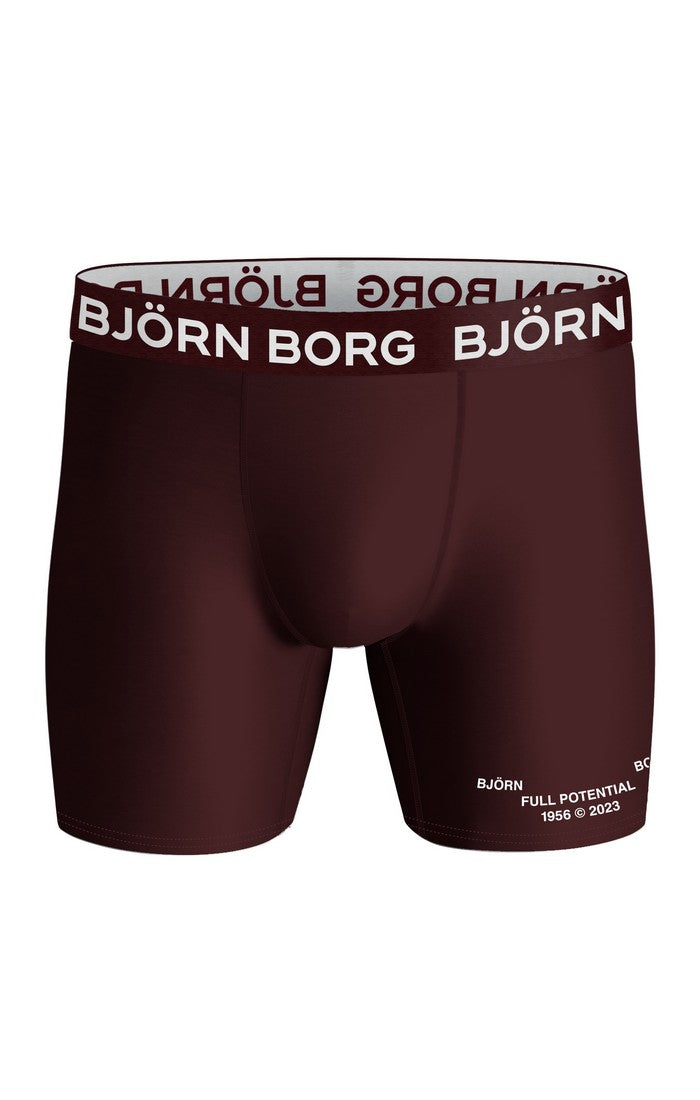 Björn Borg 3 Pack Performance Boxer - Black, Print, Red