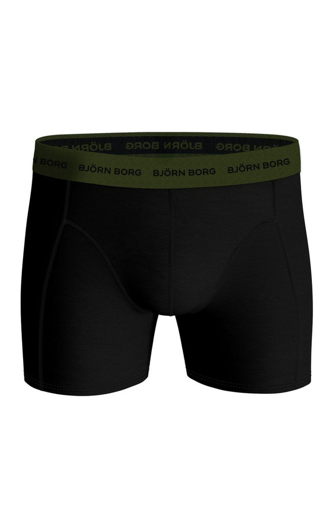 Björn Borg 5 Pack Cotton Stretch Boxers - Olive/Green/Grey/Black Print