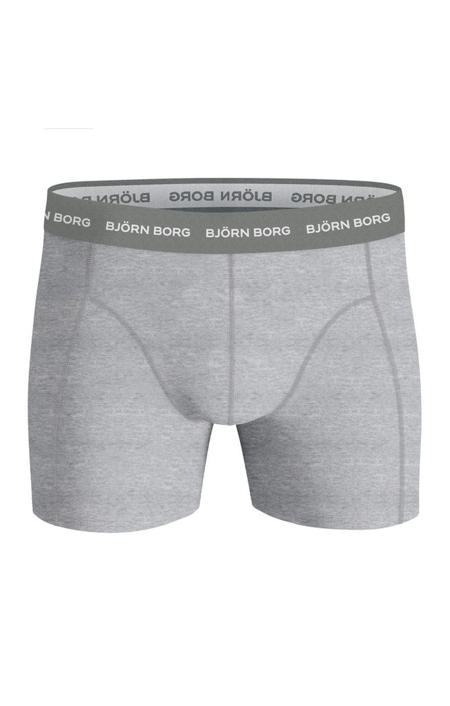 Björn Borg 5 Pack Cotton Stretch Boxers - Olive/Green/Grey/Black Print