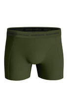 Björn Borg 5 Pack Cotton Stretch Boxers - Olive/Green/Grey/Black Print