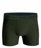 Bjorn Borg Cotton Stretch Boxer Trunks 5 pack - Olive, Green Print