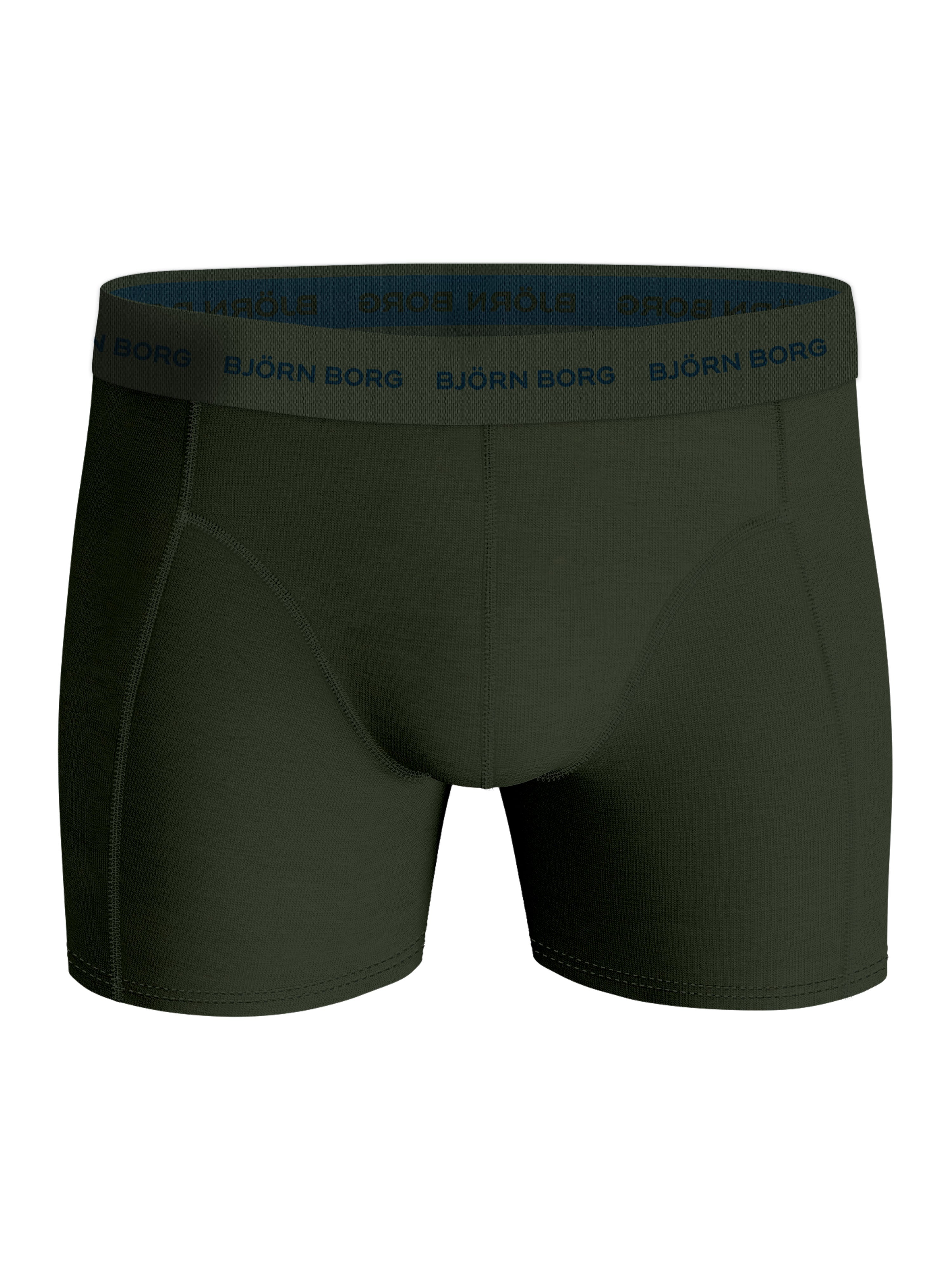 Bjorn Borg Cotton Stretch Boxer Trunks 3 Pack - Black, Contrast Waistbands