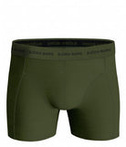 Bjorn Borg Cotton Stretch Boxer Trunks 5 pack - Olive, Green Print