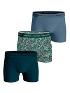 Bjorn Borg Cotton Stretch Boxer Trunks 3 Pack - Blue, Green, Print