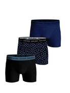 Bjorn Borg Cotton Stretch Boxer Trunks 3 Pack - Peacock Blue