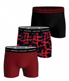 Bjorn Borg Cotton Stretch Boxer Trunks 3 Pack - Red, Black, Print