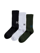 Bjorn Borg Core Crew Polyamide Sock 3-pack - Black, White, Green