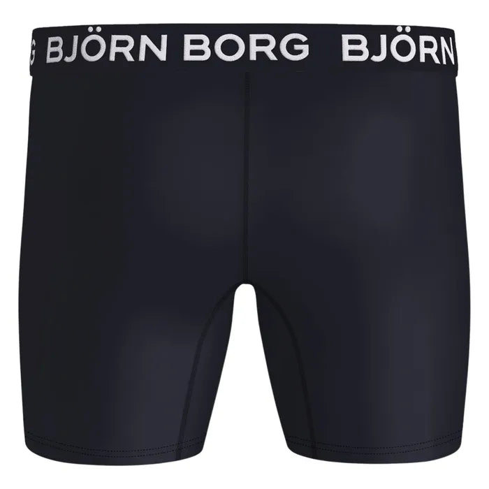 Björn Borg 3 Pack Performance Boxer - Black, Print, Navy Blue