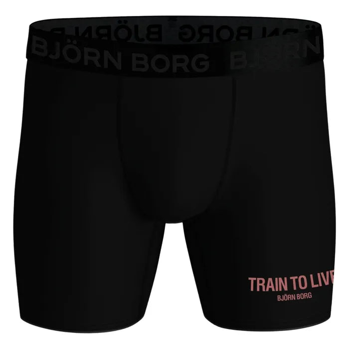 Björn Borg 3 Pack Performance Boxer - Black, Print, Navy Blue