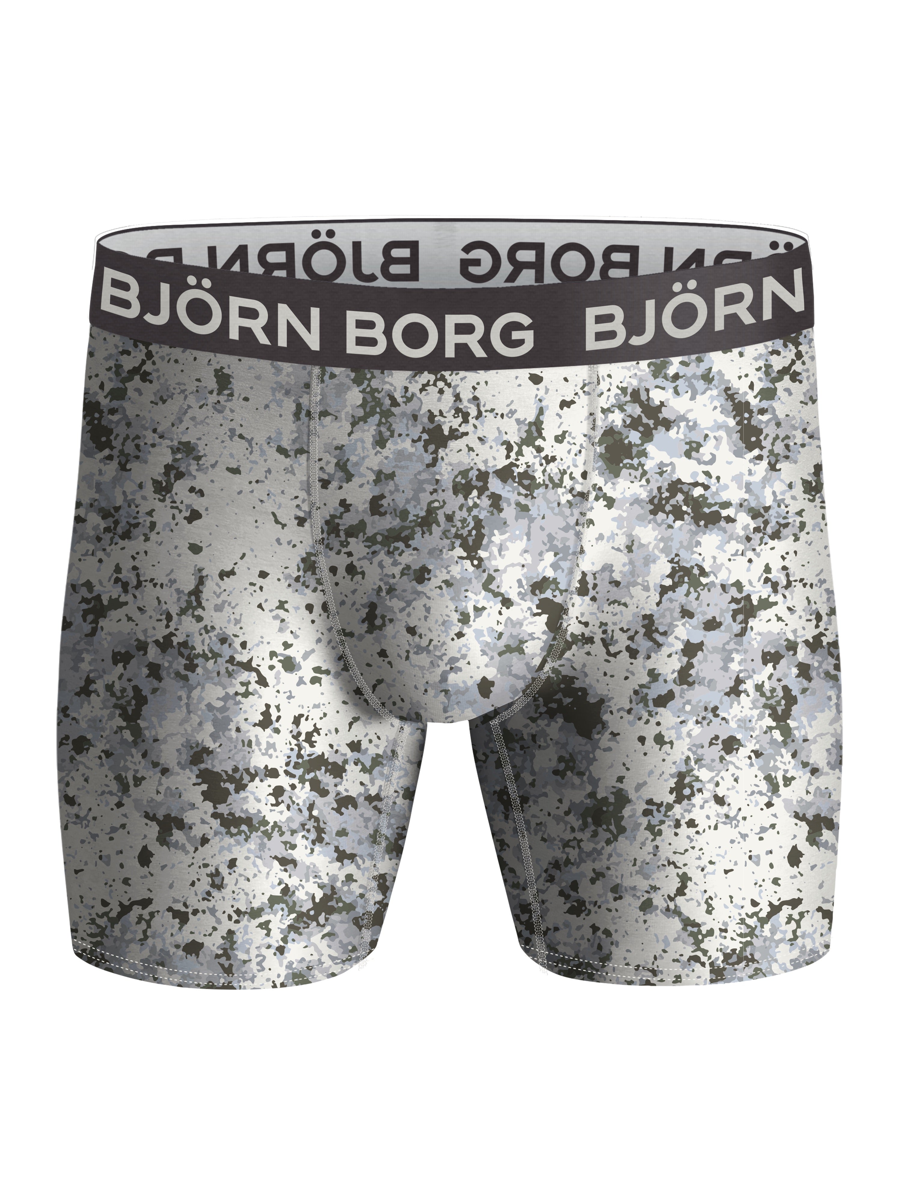 Björn Borg Performance Boxer 2 Pack - Olive/White Print