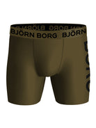 Björn Borg Performance Boxer 2 Pack - Olive/White Print