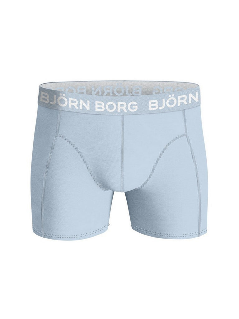 Bjorn Borg Cotton Stretch Boxer Trunks 3 Pack - Black,Navy Print, Blue