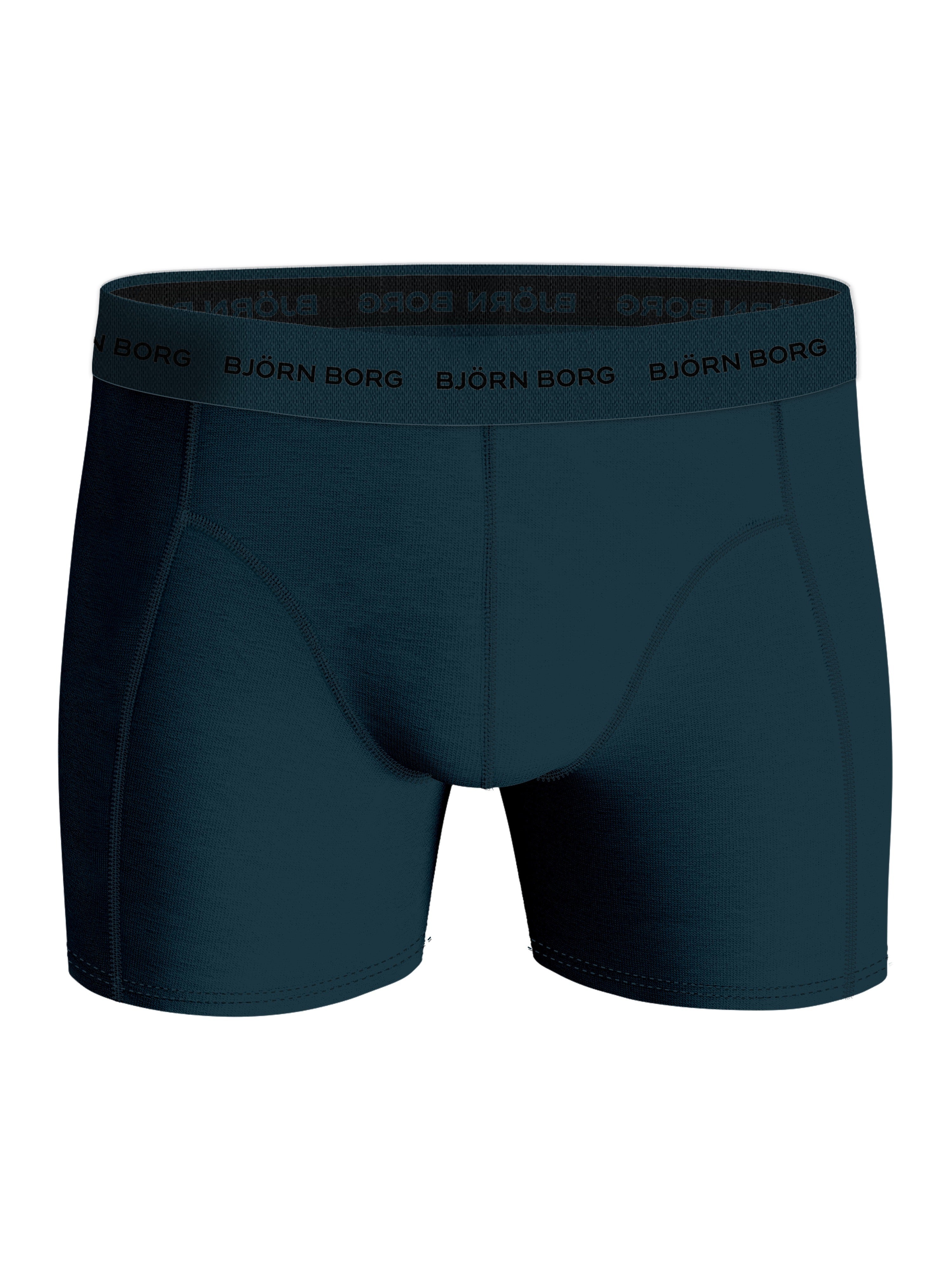 Bjorn Borg Cotton Stretch Boxer Trunks 3 Pack - Blue, Green, Purple Print