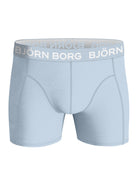 Bjorn Borg Cotton Stretch Boxer Trunks 3 Pack - Olive, Sky Blue, Pink Print