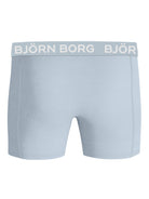 Bjorn Borg Cotton Stretch Boxer Trunks 3 Pack - Olive, Sky Blue, Pink Print