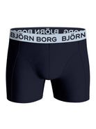 Bjorn Borg Cotton Stretch Boxer Trunks 3 Pack - Blue, Green, Purple Print