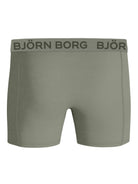 Bjorn Borg Cotton Stretch Boxer Trunks 3 Pack - Olive, Print