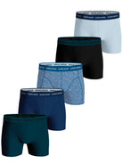 Bjorn Borg Cotton Stretch Boxer Trunks 5 pack - Blue, Green, Print