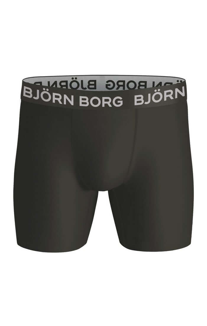 Björn Borg 3 Pack Performance Boxer - Olive / Black / Green Print