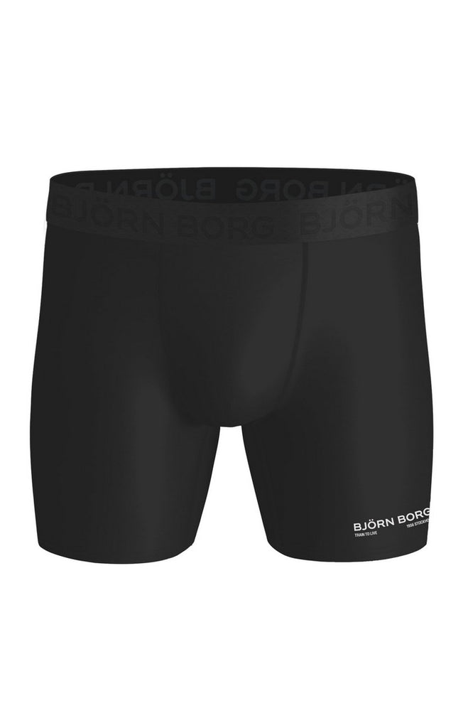 Björn Borg 3 Pack Performance Boxer - Olive / Black / Green Print