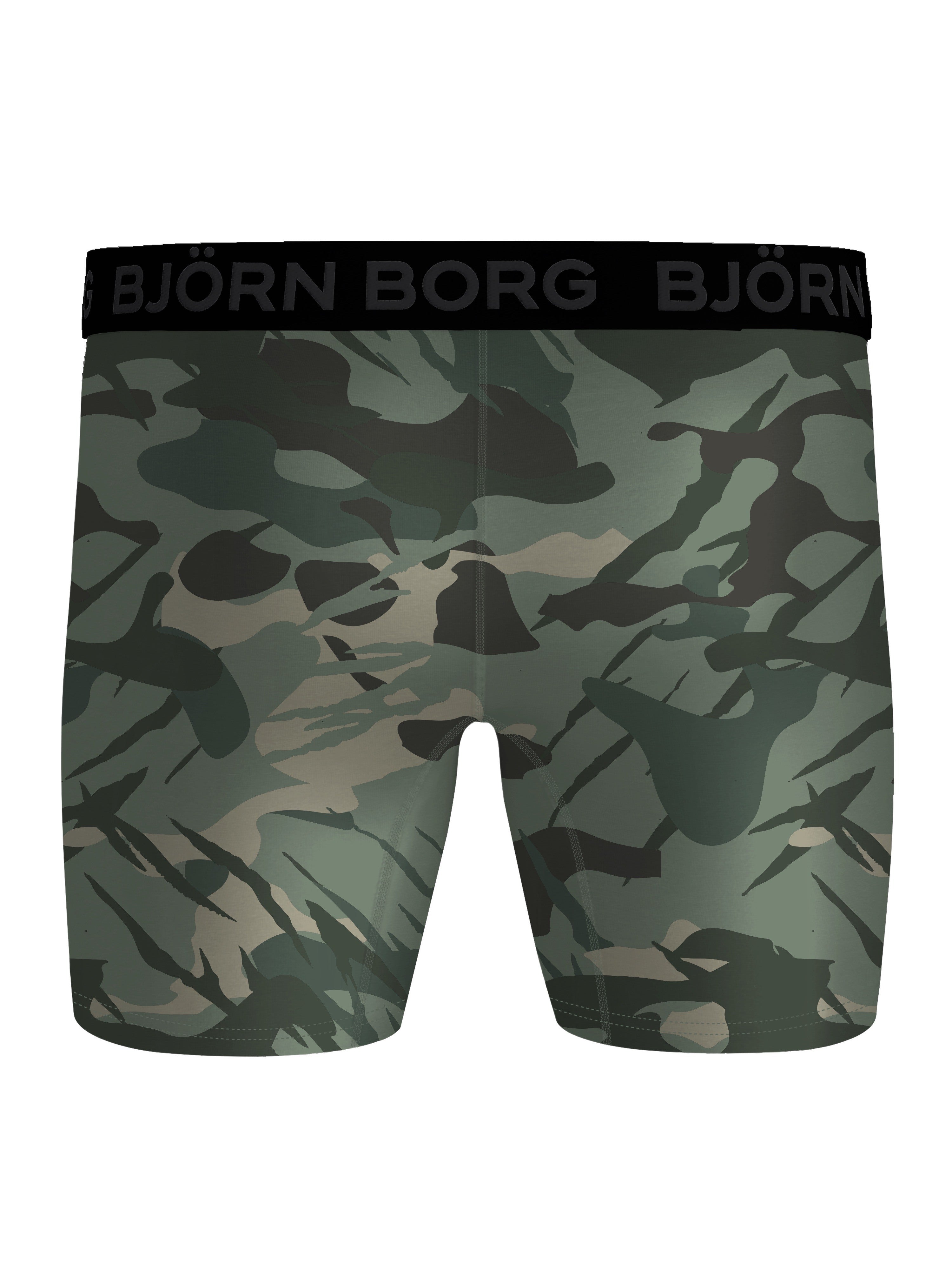 Björn Borg Performance Boxer 2 Pack - Green Camo, Black