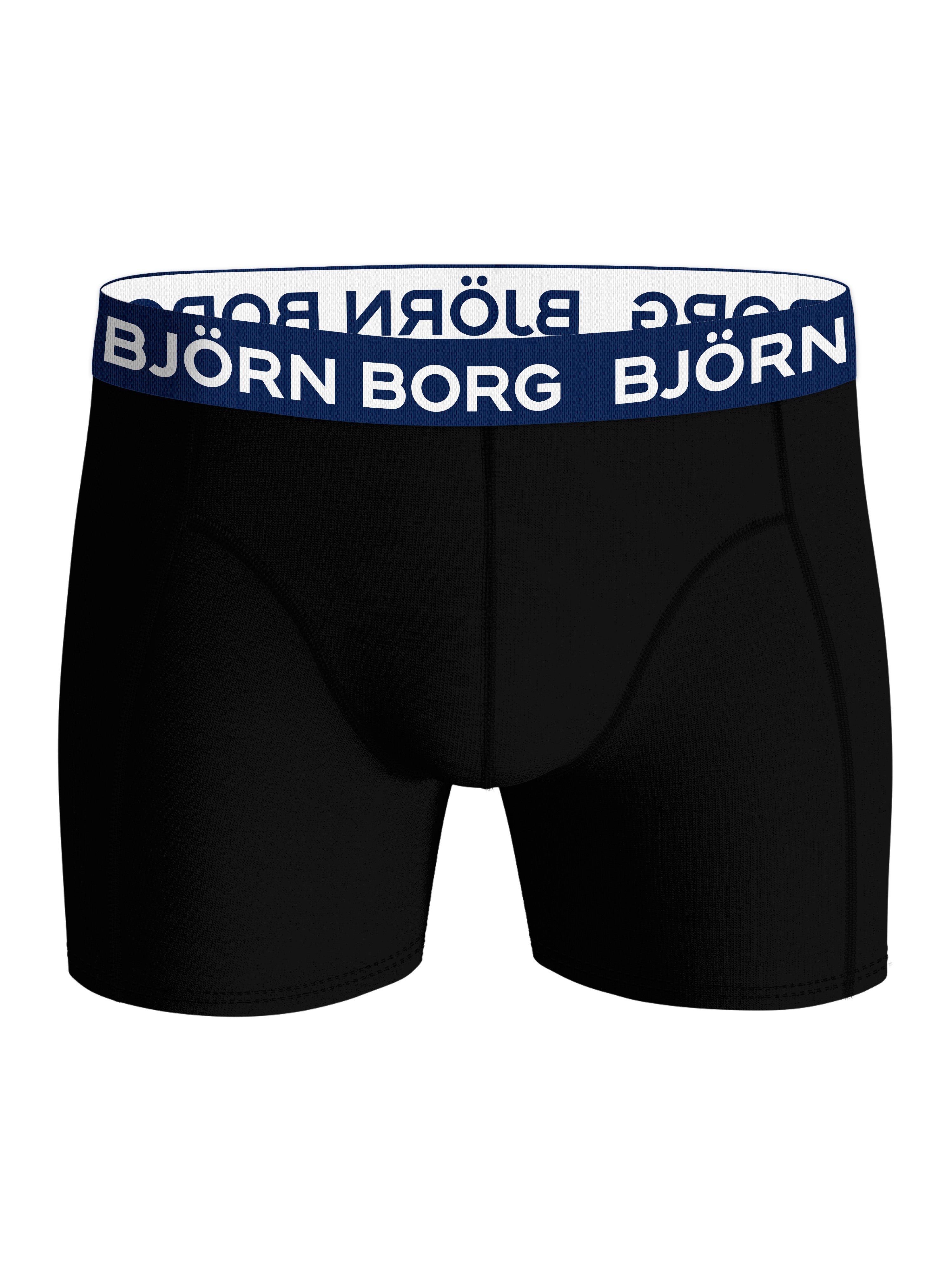 Björn Borg - 5 Pack Cotton Stretch Boxers - Blue/Black/Navy/Blue Print