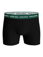 Björn Borg 3 Pack Cotton Stretch Boxers - Black/Green/Black