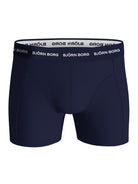 Björn Borg 3 Pack Cotton Stretch Boxers - Blue/Navy/Blue Print