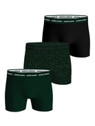 Björn Borg 3 Pack Cotton Stretch Boxers - Green/Black/Green Print