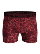 Björn Borg 3 Pack Cotton Stretch Boxers - Burgundy/Black/Burgundy Print