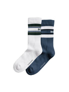 Bjorn Borg Core Cotton Crew Socks 2 pack - Blue/White