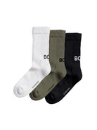 Bjorn Borg Core Crew Polyamide Sock 3-pack - Black, White, Olive