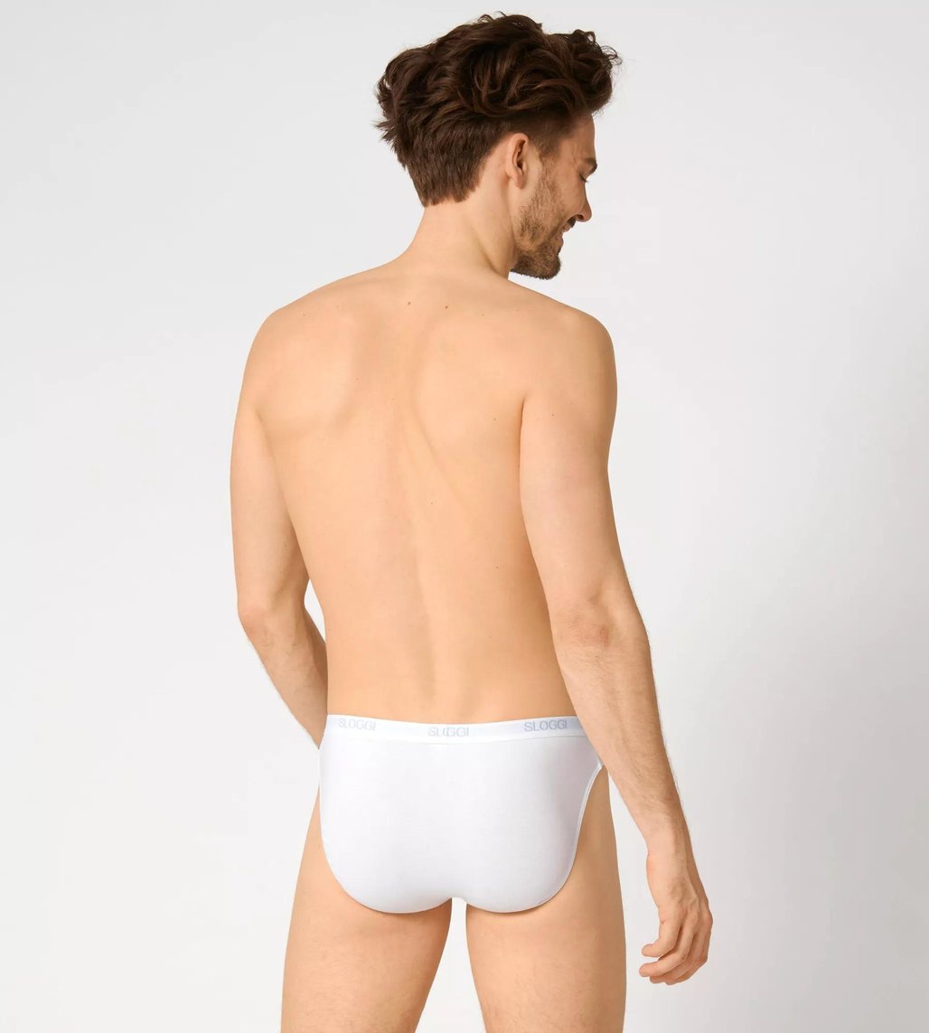 Sloggi Men's 2 Pack Mini Briefs - White