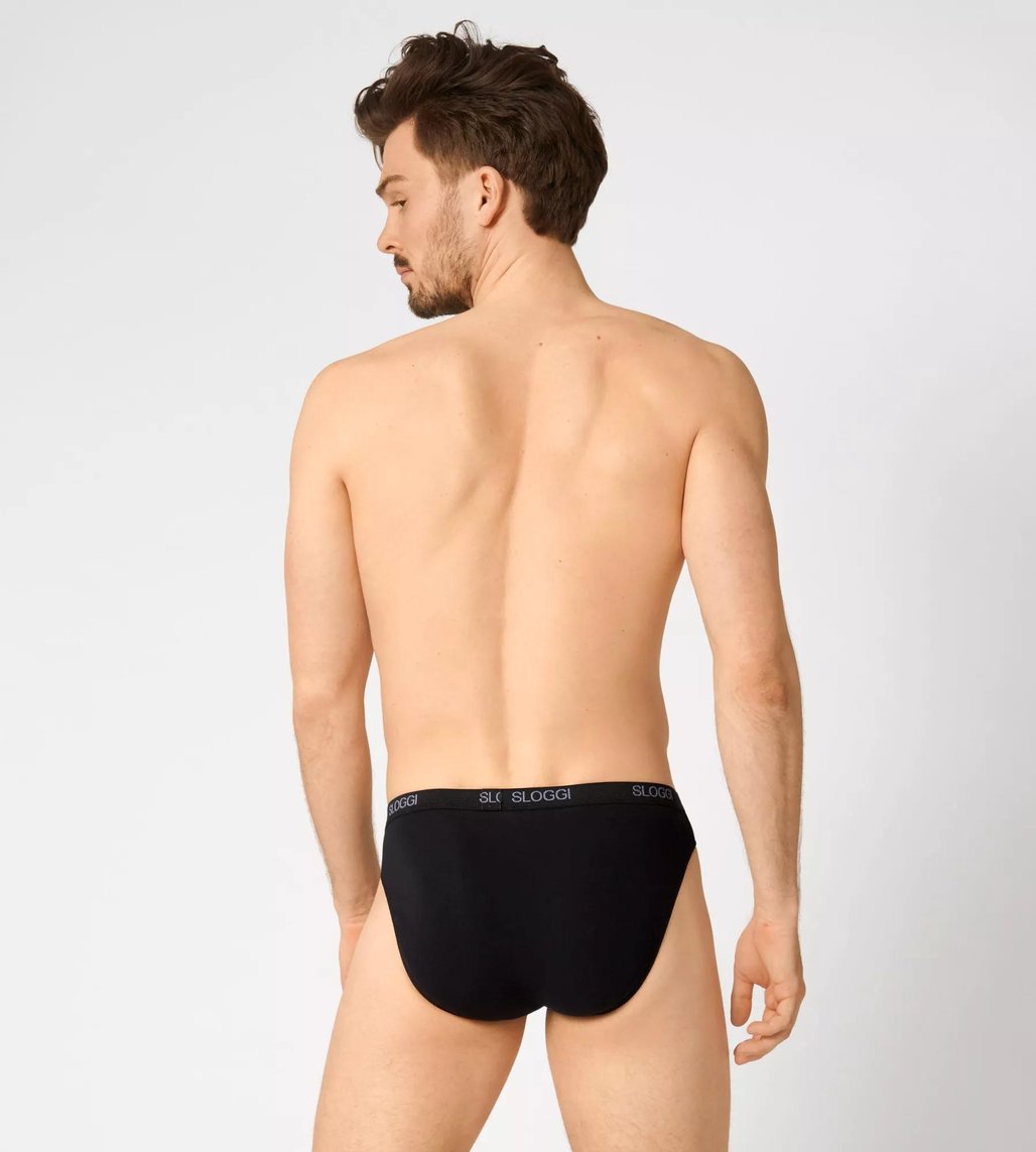 Sloggi Men's 2 Pack Mini Briefs - Black