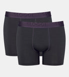 Sloggi Men's Ever Cool 2 Pack Boxer Shorts / Boxer Briefs - Black