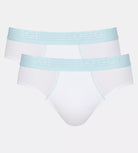 Sloggi Men's Ever Cool 2 Pack Midi Briefs - White