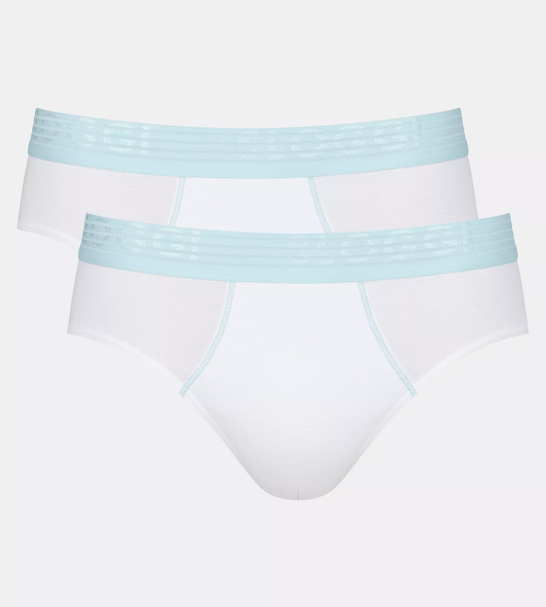 Sloggi Men's Ever Cool 2 Pack Midi Briefs - White