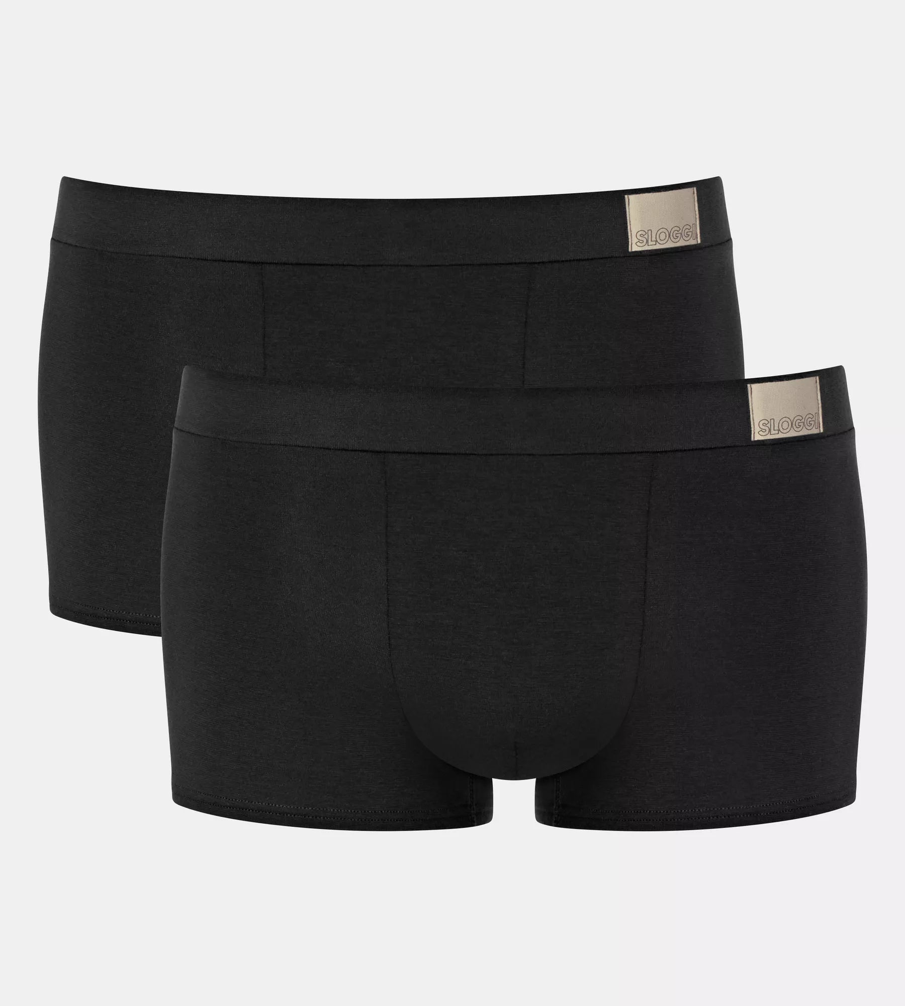 Sloggi Men's 2 Pack Go Natural Trunks - Black Hipsters