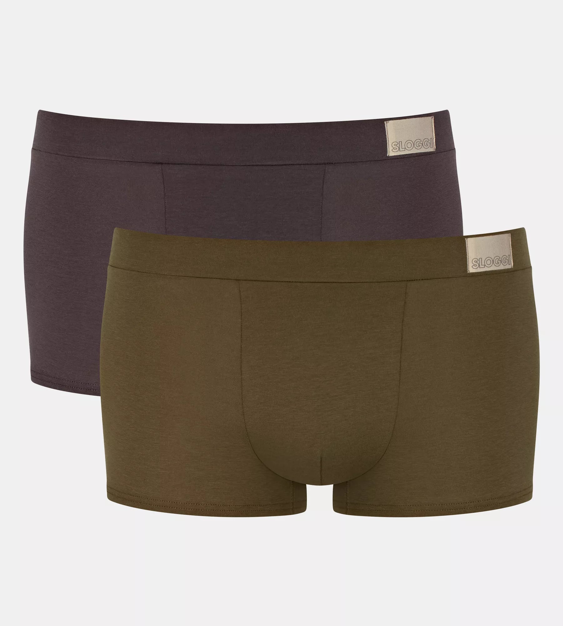 Sloggi Men's 2 Pack Go Natural Trunks - Brown Hipsters