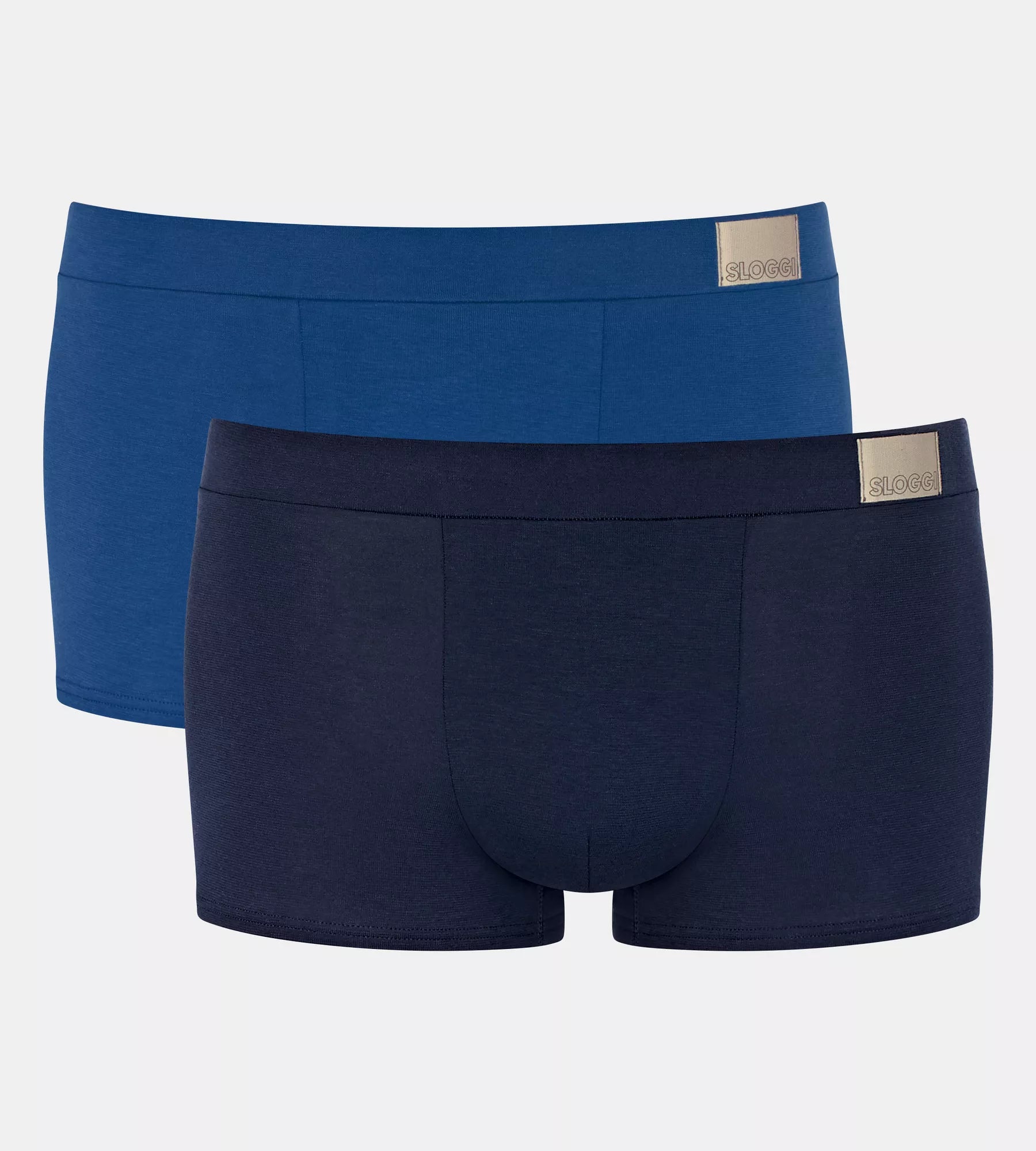 Sloggi Men's 2 Pack Go Natural Trunks - Blue Hipsters