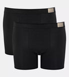 Sloggi Men's 2 Pack Go Natural Boxer Shorts - Black