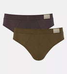 Sloggi Men's 2 Pack Go Natural Midi Briefs - Brown