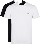 Emporio Armani 2 Pack Crew Neck T-Shirt - White/Navy Blue