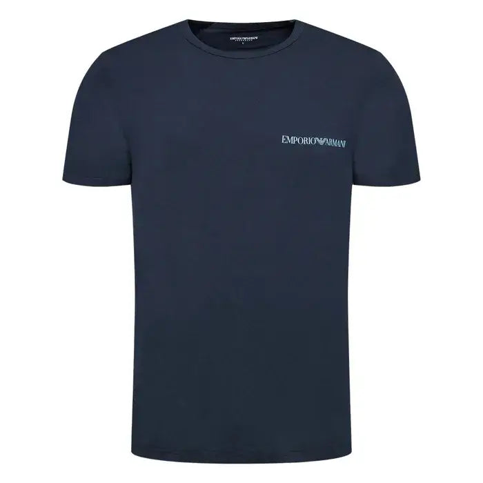 Emporio Armani 2 Pack Crew Neck Loungewear T-Shirt - Marine/Night Blue