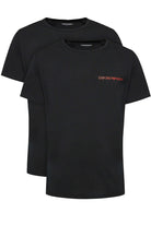 Emporio Armani 2 Pack Crew Neck Loungewear T-Shirt - Black / Black