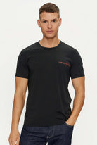 Emporio Armani 2 Pack Crew Neck Loungewear T-Shirt - Black / Black