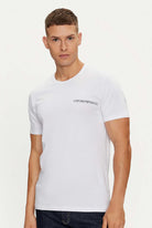 Emporio Armani 2 Pack Crew Neck Loungewear T-Shirt - White / Blue