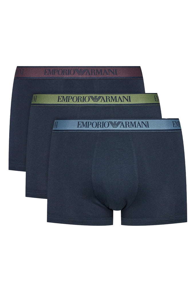 Emporio Armani 3 Pack Low Rise Trunks - Marine