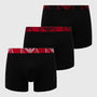 Emporio Armani 3 Pack Boxer Briefs - Black, Red Waistbands